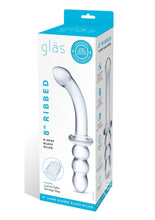 Load image into Gallery viewer, Glas: 8&quot; RIBBED G-SPOT GLASS DILDO
