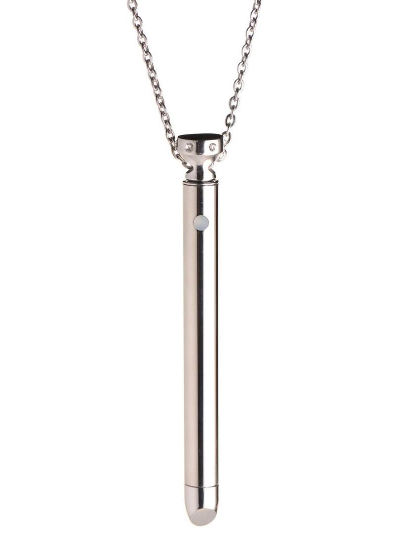 Charmed Rechargeable Stainless Steel 7X Vibrating Necklace
