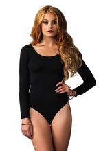 Load image into Gallery viewer, LEG AVENUE:  Flawless Opaque Long Sleeve Bodysuit
