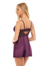 Load image into Gallery viewer, Oh La La Cheri: DONNA DELICATE LACE AND SATIN CHEMISE WITH KEYHOLE DETAILS
