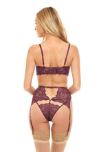 Load image into Gallery viewer, OH LA LA CHERI: DONNA DELICATE LACE 2 PIECE SET WITH SATIN INSERTS &amp; RING DETAILS
