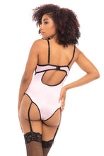 Load image into Gallery viewer, Oh La La Cheri: YASMIN PADDED CUP SATIN WITH LACE TEDDY
