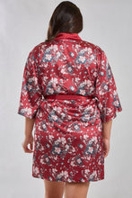 Load image into Gallery viewer, I Collection BRITTANY Satin Floral Robe [plus size]
