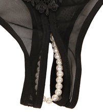 Load image into Gallery viewer, Oh La La Cheri: CROTCHLESS THONG W/ PEARLS &amp; VENISE DETAILS [various colours &amp; sizes]
