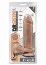 Load image into Gallery viewer, Blush Dr Skin Silicone Dr. Julian Dildo with Balls and Suction Cup 9&quot;
