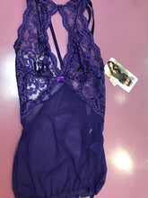 Load image into Gallery viewer, Shirley of Hollywood Garter chemise PURPLE  * SALE ITEM *
