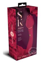 Load image into Gallery viewer, Secret Kisses Rosegasm Twosome Dual End Vibrator with Clitoral Stimulator
