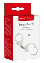 Load image into Gallery viewer, Me You Us Heavy Metal Handcuffs
