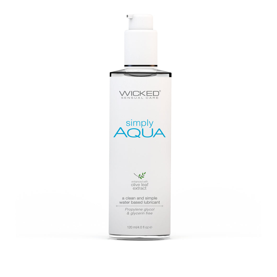 WICKED - SIMPLY AQUA:  Water Based Lubricant with Olive Leaf Extract